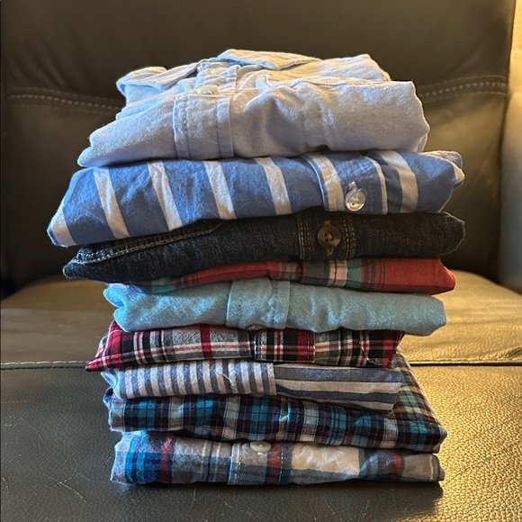 Multiples Other - Boy’s Lot long sleeve Button down shirts. Size 7/8. Lot of 9 items